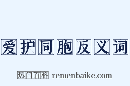 爱护同胞反义词是什么意思的图片